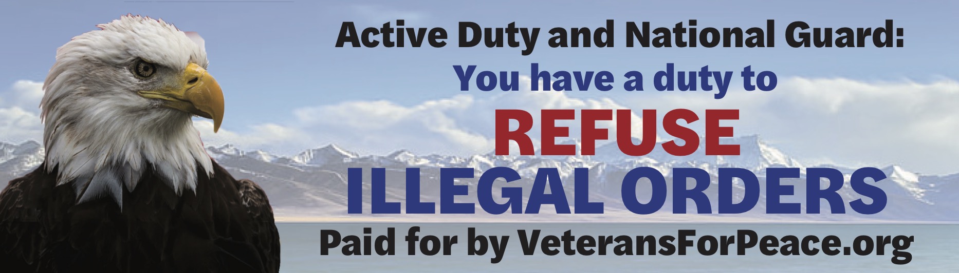 Billboard artwork - Refuse Illegal Orders
